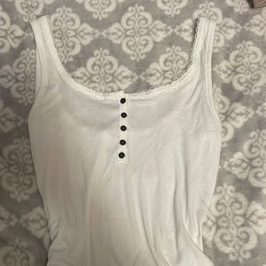 White Soft Hollister Bodysuit